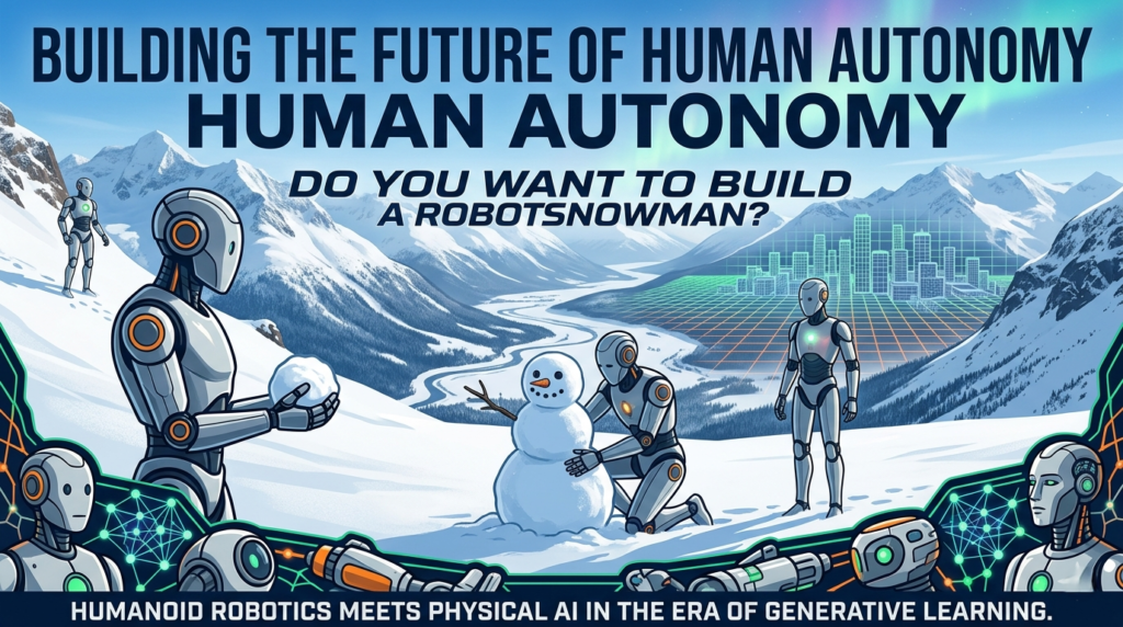 A sophisticated humanoid robotics model demonstrating Physical AI capabilities on stage at NVIDIA GTC 2026.