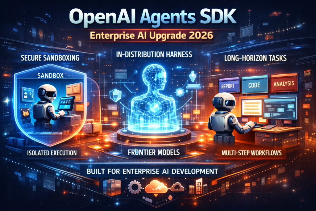 OpenAI Agents SDK showcasing enterprise AI sandboxing and long-horizon agent workflows in a secure environment