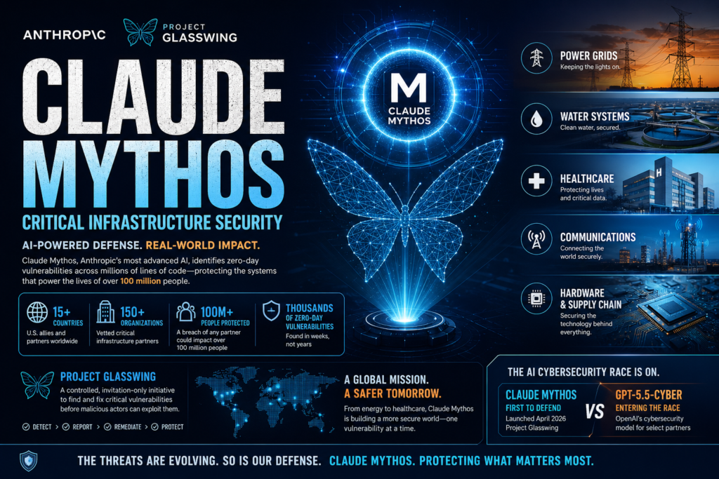 Claude Mythos critical infrastructure security protecting power grids, hospitals, and networks from cyber threats