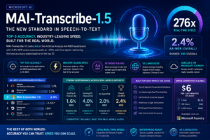 MAI-Transcribe-1.5: Microsoft’s New Speech-to-Text Model Leading the Accuracy-Speed Pareto Frontier