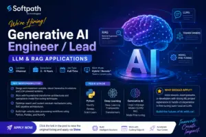 Hot Job: Generative AI Engineer (LLM & RAG Applications) – Softpath Technologies 🌐