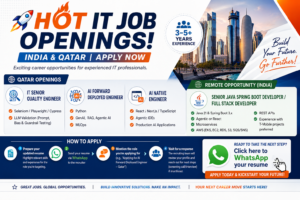 🚀 Hot IT Job Openings | India & Qatar | Apply Now!