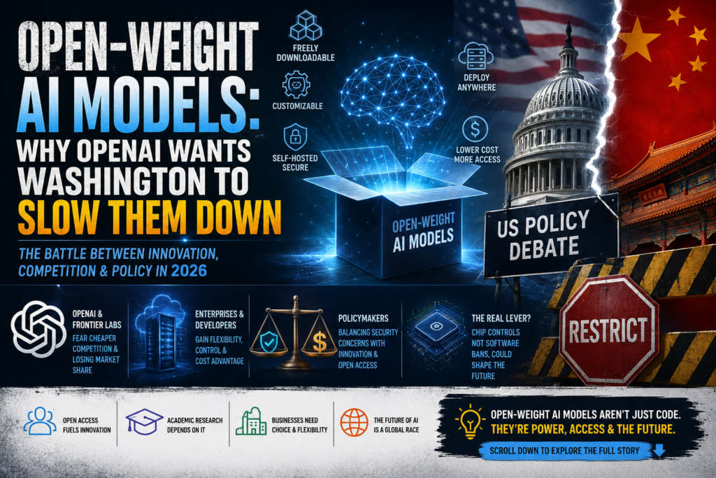 Open-weight AI models powering the US policy debate over AI regulation, Kimi K3, and enterprise AI adoption.