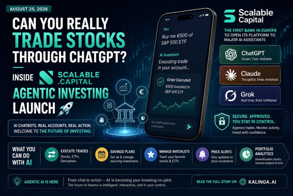 Scalable Capital Agentic Investing through AI chatbots for stock trading and portfolio management
