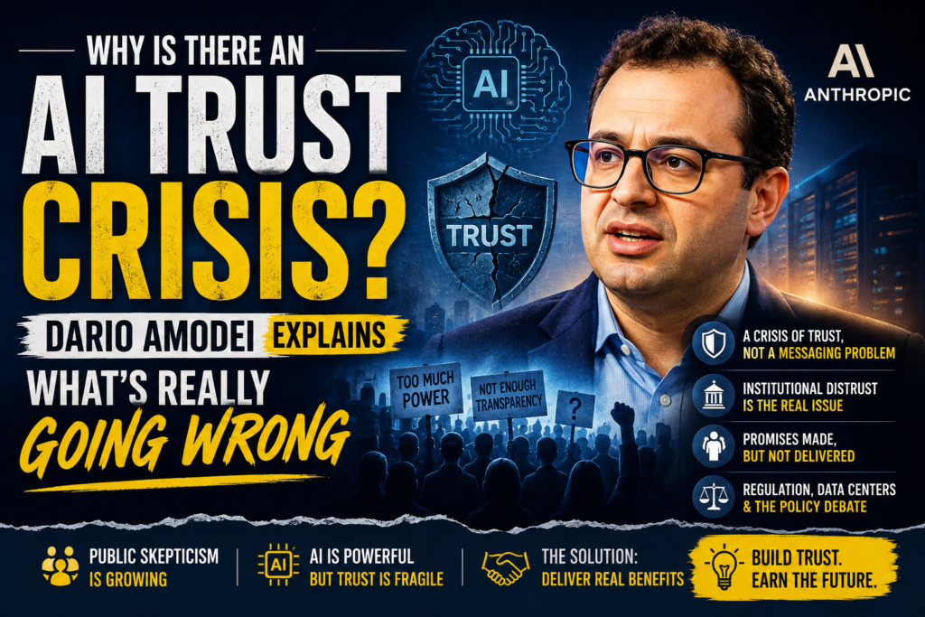AI trust crisis explained by Dario Amodei amid growing public skepticism of artificial intelligence