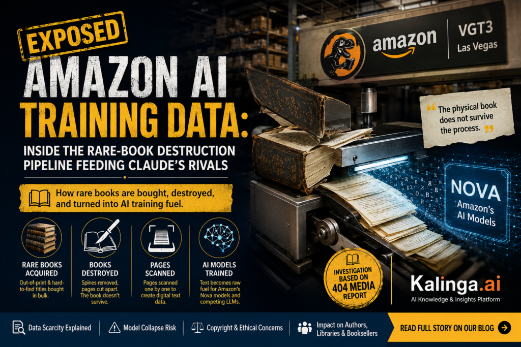 Amazon AI training data sourced by scanning rare books for AI model development