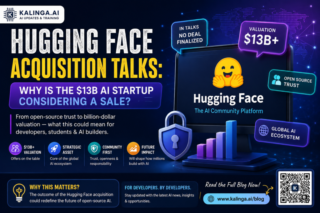 Hugging Face acquisition talks at a reported $13 billion valuation