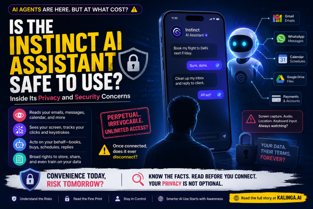 Instinct AI assistant showing privacy and security concerns around personal data access