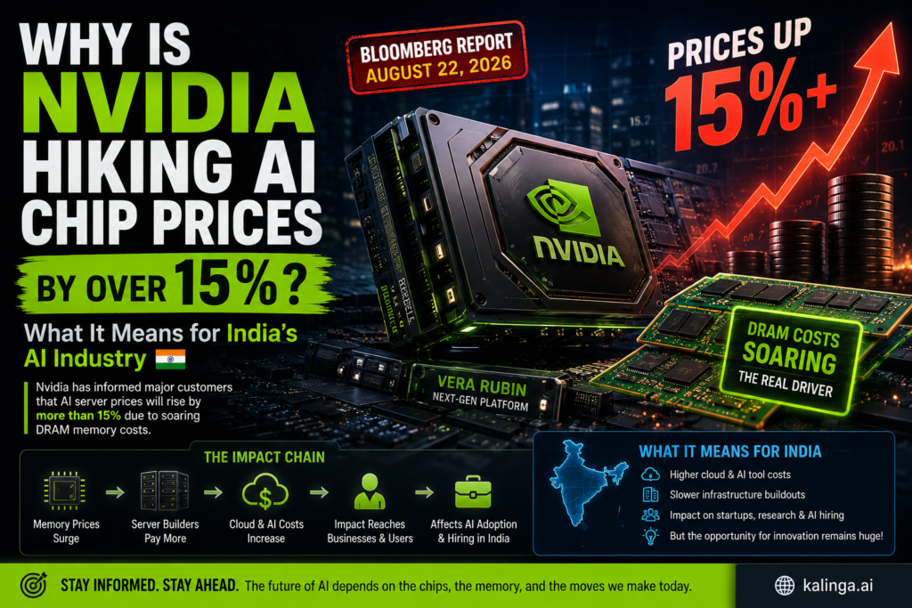 Nvidia AI chip price hike driven by rising DRAM costs and AI server demand in 2026