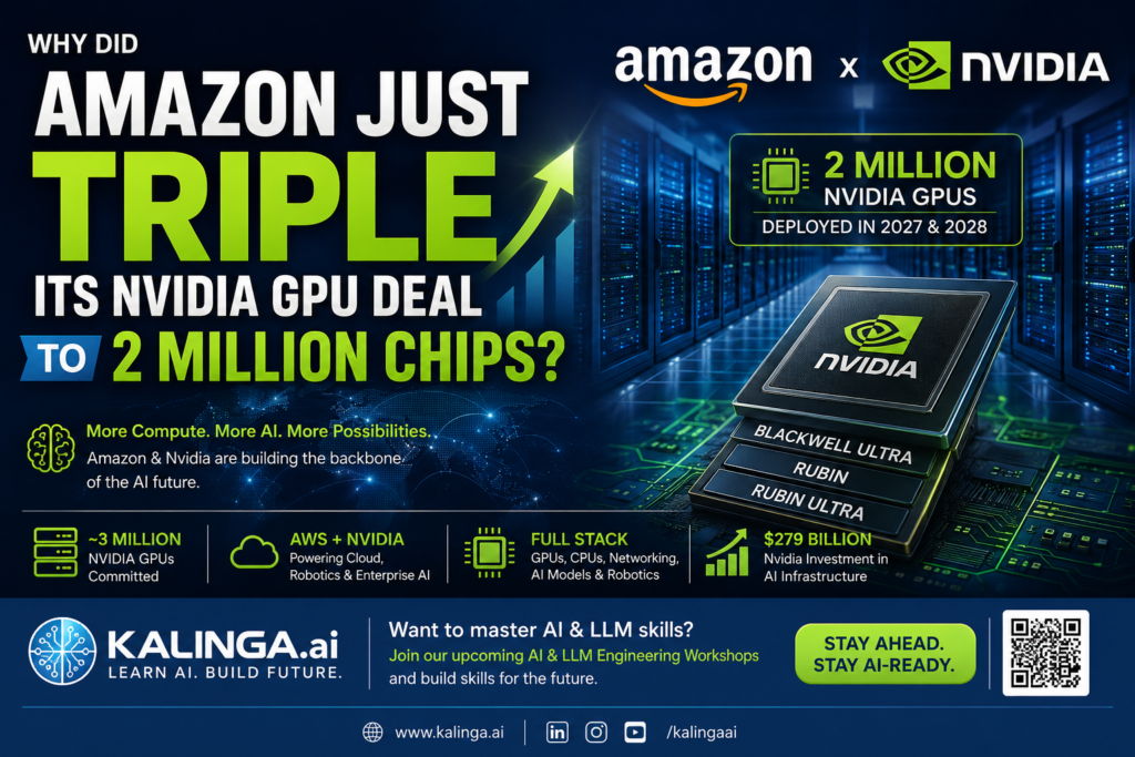 Amazon Nvidia GPU deal adding 2 million chips to AWS data centers in 2027 and 2028
