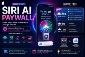 Siri AI Paywall: Why Apple May Charge Power Users Through iCloud+