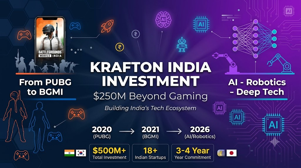 Krafton India investment expands into AI, robotics, deep tech, and gaming across India