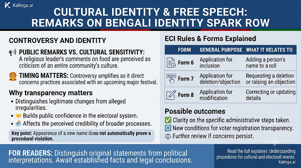 Bageshwar Baba Kolkata police complaint over remarks on Bengali identity and food habits