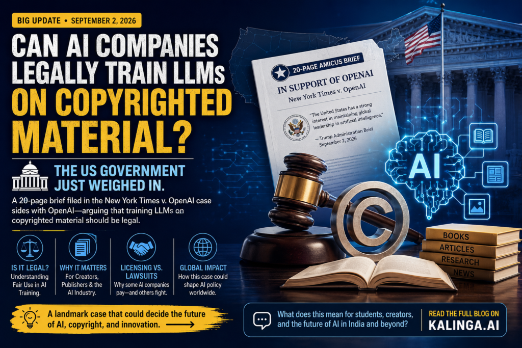 Training LLMs on copyrighted material and the US AI copyright debate