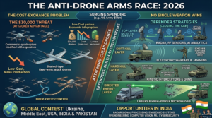 The Anti-Drone Arms Race: How Militaries Are Racing to Stop Cheap Drones in 2026