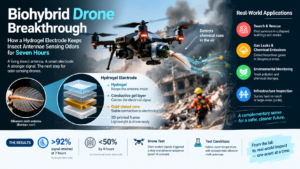 Biohybrid Drone Breakthrough: How a Hydrogel Electrode Keeps Insect Antennae Sensing Odors for Seven Hours