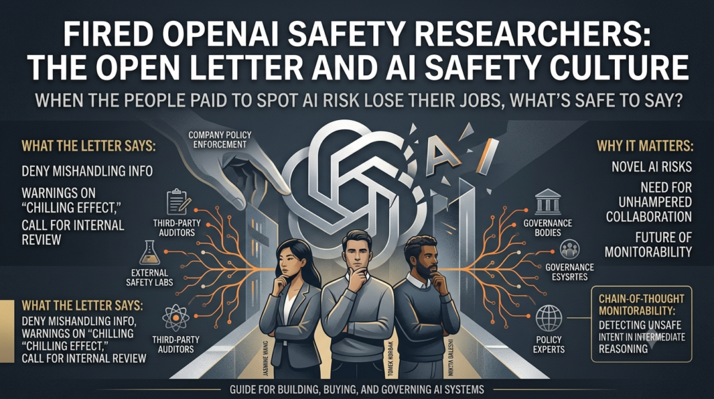 Open letter from fired OpenAI safety researchers addressing AI safety culture, governance, and external collaboration.