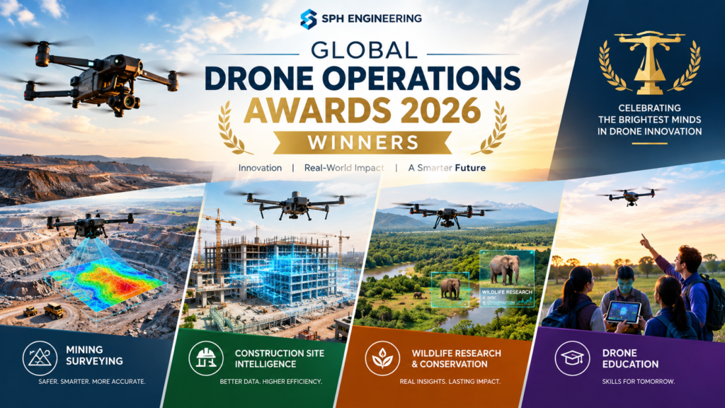 Global Drone Operations Awards 2026 winners showcasing advanced drone surveying, industrial applications, and research projects.