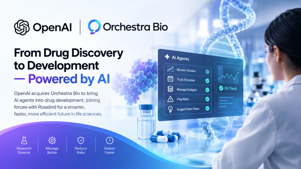 Orchestra Bio acquisition by OpenAI expands AI agents for drug development and life sciences research.