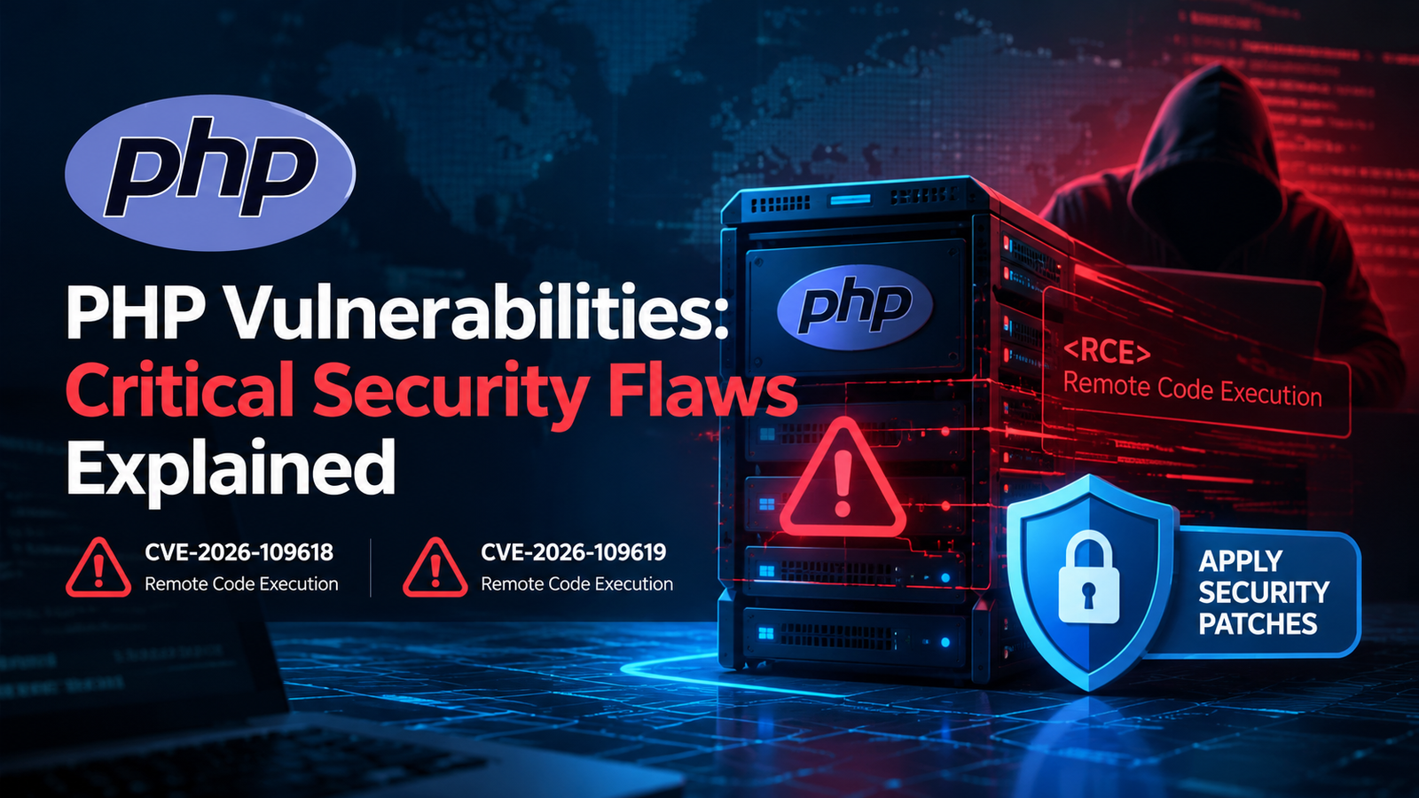 PHP vulnerabilities exposing critical security flaws in the PHP engine, highlighting remote code execution risks and urgent software updates.